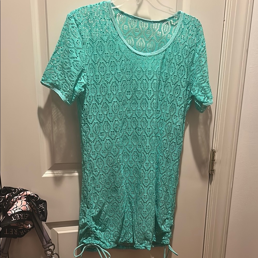 LIZENS Swim Coverup Dress Lace L NWT